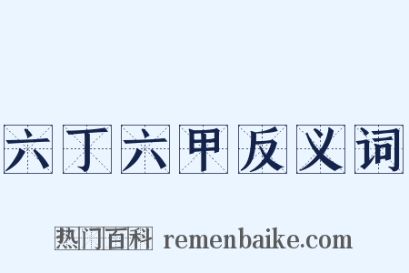 六丁六甲反义词是什么意思的图片